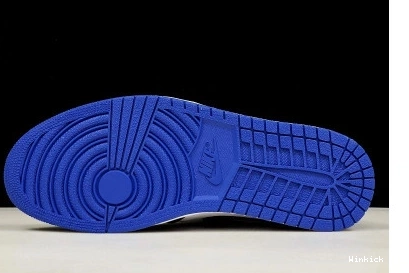 BLACK AIR JORDAN 1 MENS SPORT ROYAL-WHITE RETRO “FRAGMENT” 0907
